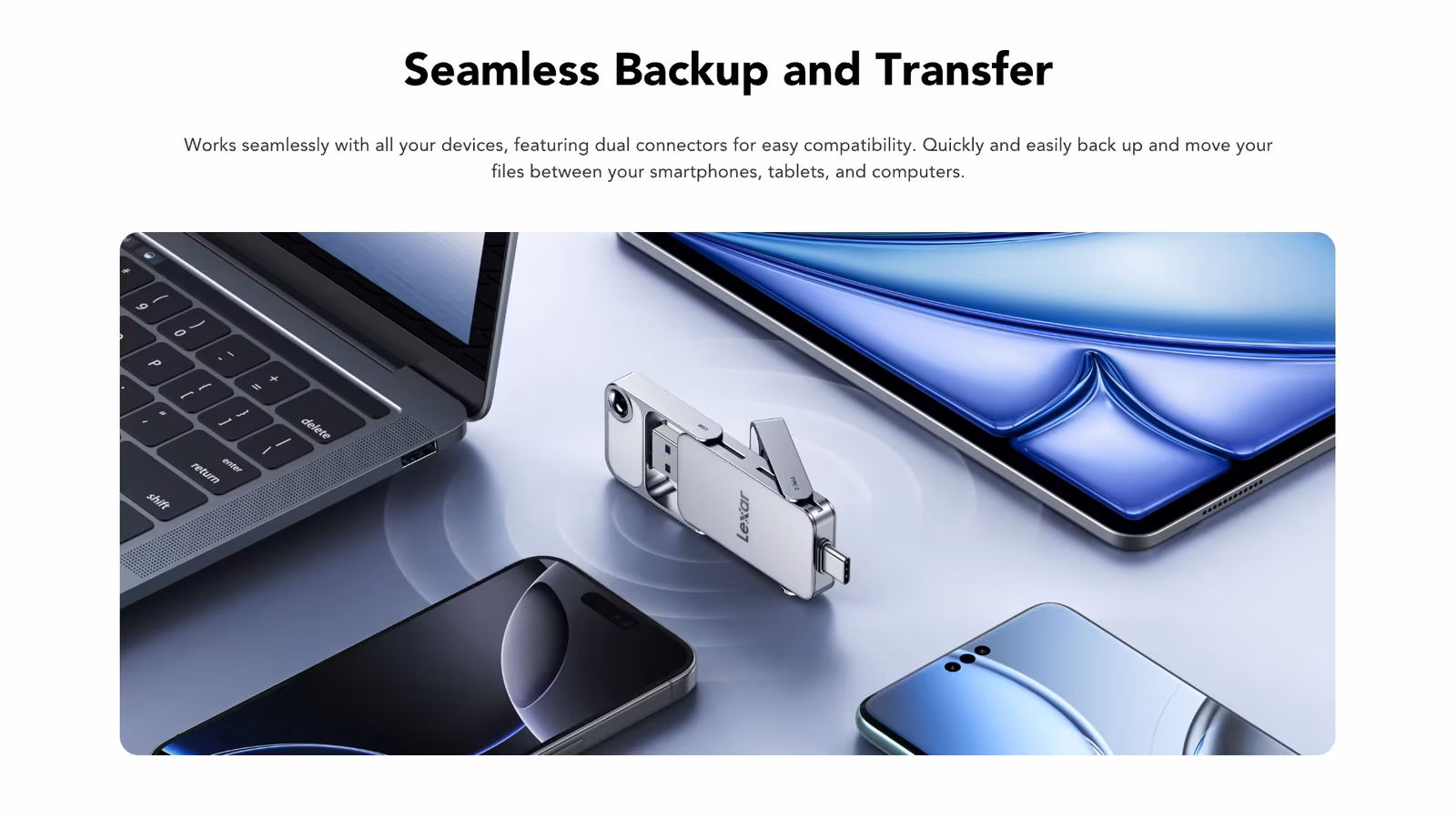 Lexar представил крошечный портативный SSD D70E с USB-C и USB-A до 2 ГБ/с