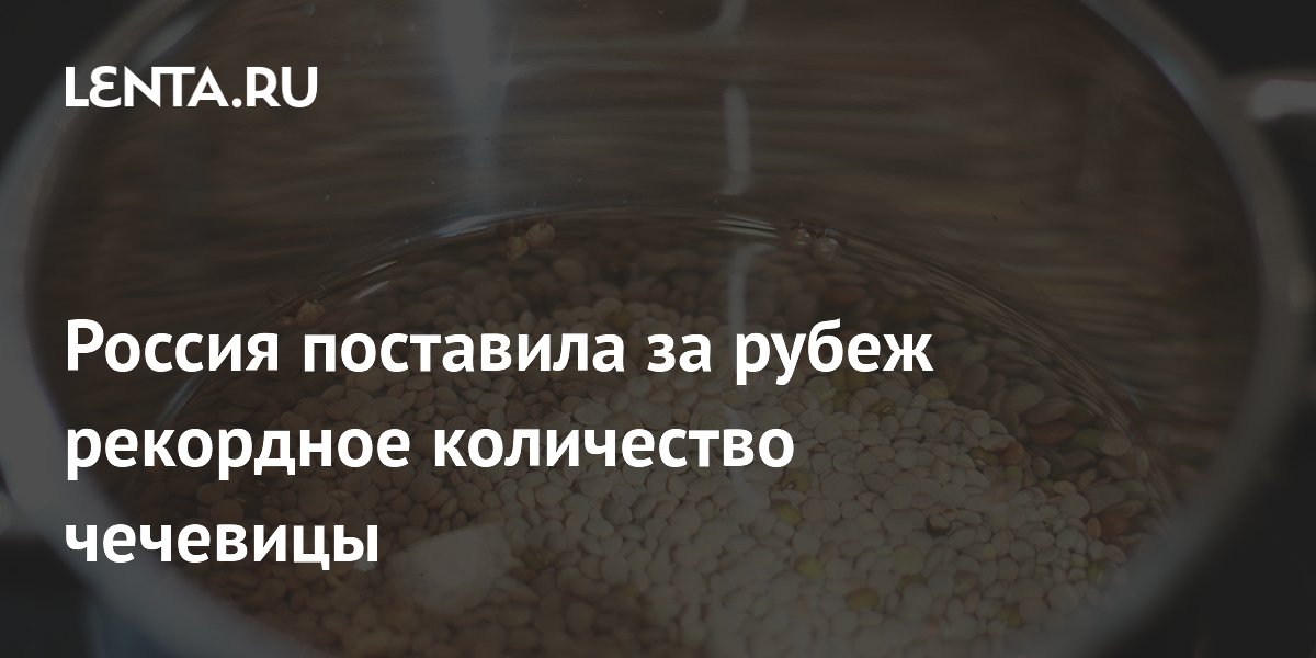 Россия поставила рекорд по экспорту чечевицы: 60,5 тыс. тонн за квартал