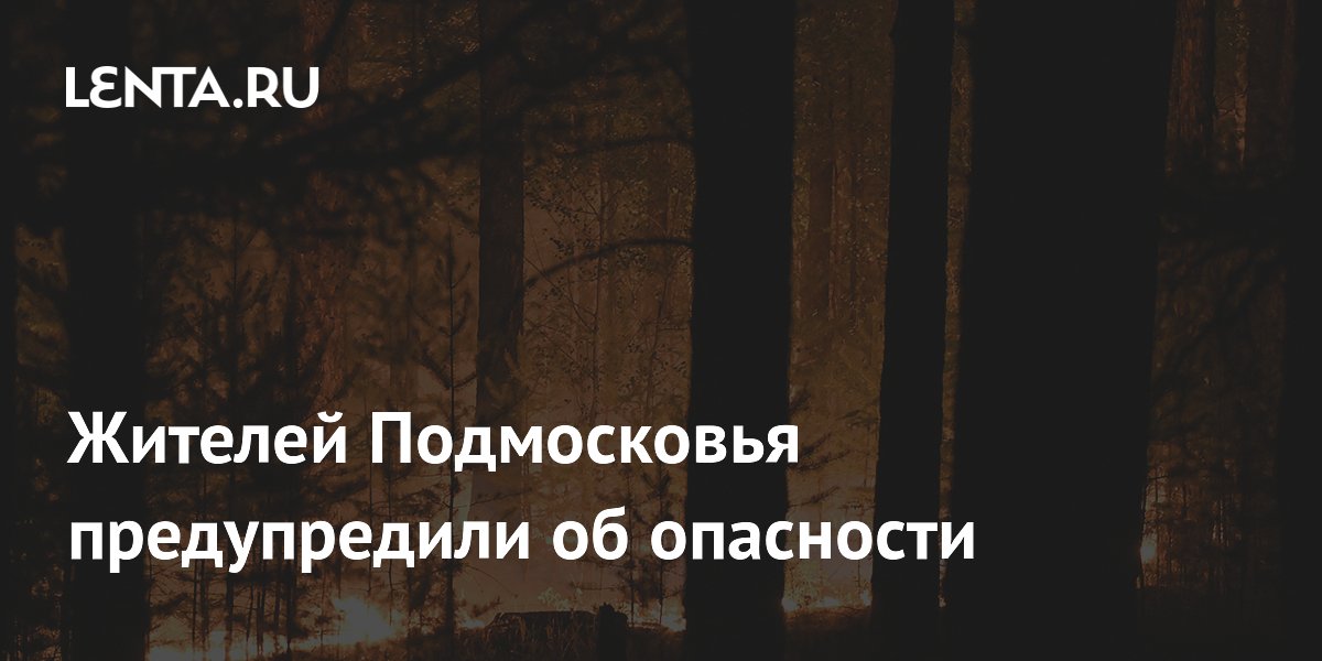 Жителей Подмосковья предупредили о высоком риске пожаров из-за жары