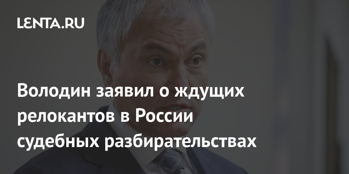 Володин: релокантов, оскорблявших военных, ждут суды в России