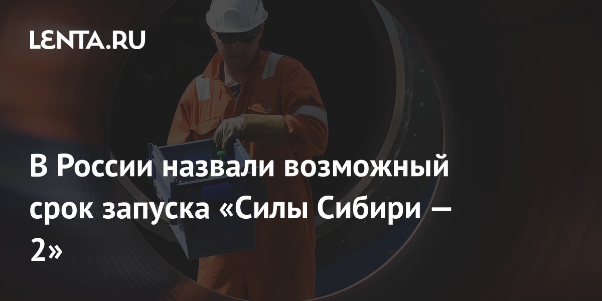 Строительство «Силы Сибири — 2» займет два-три года