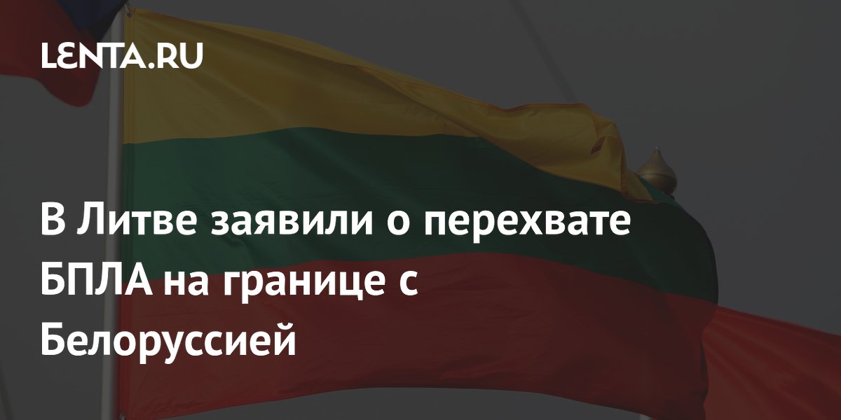 В Литве перехватили беспилотник на границе с Белоруссией