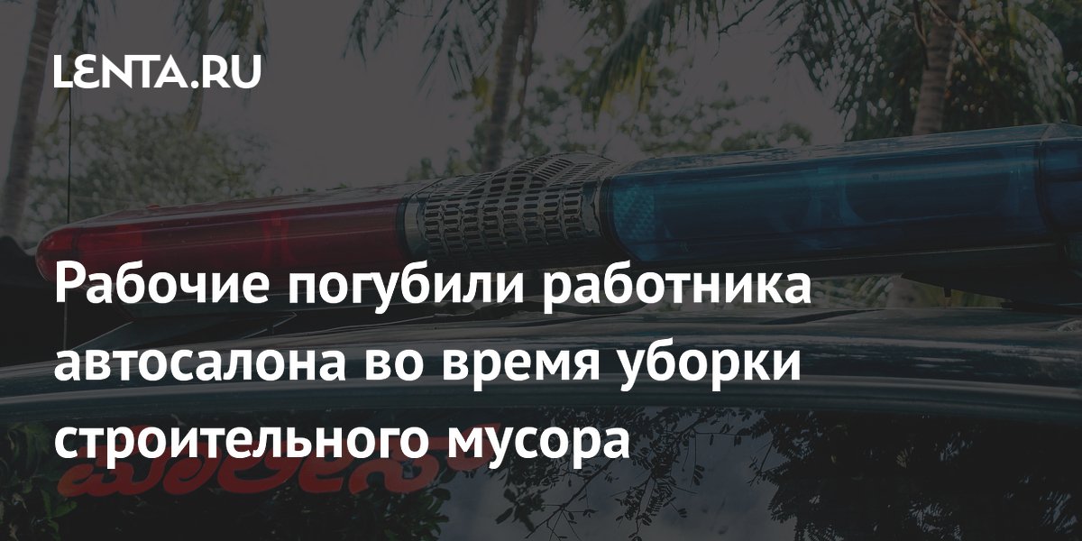 Строители сбросили мешок с мусором на работника автосалона в Индии