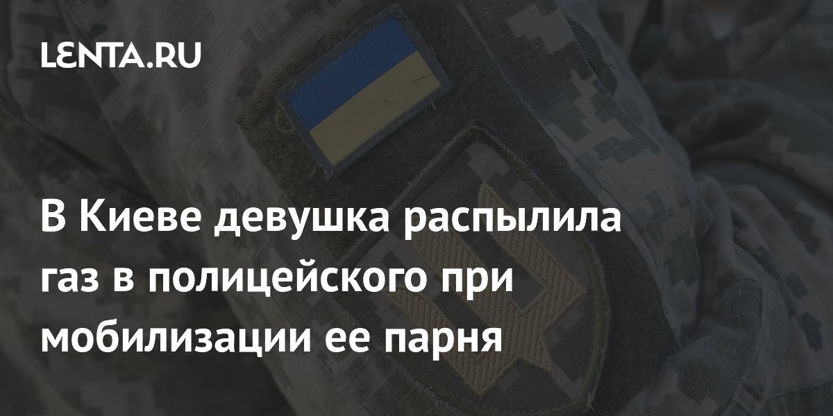 В Киеве девушка распылила газ в полицейского, пытаясь помешать мобилизации парня