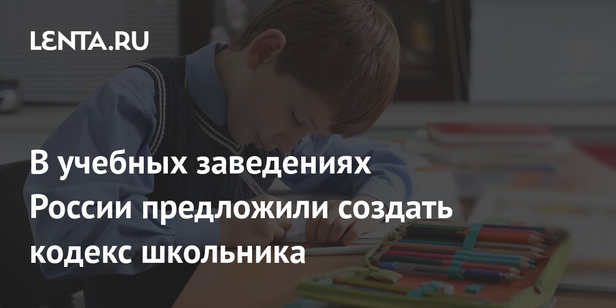 В России предложили ввести кодекс школьника для оценки поведения