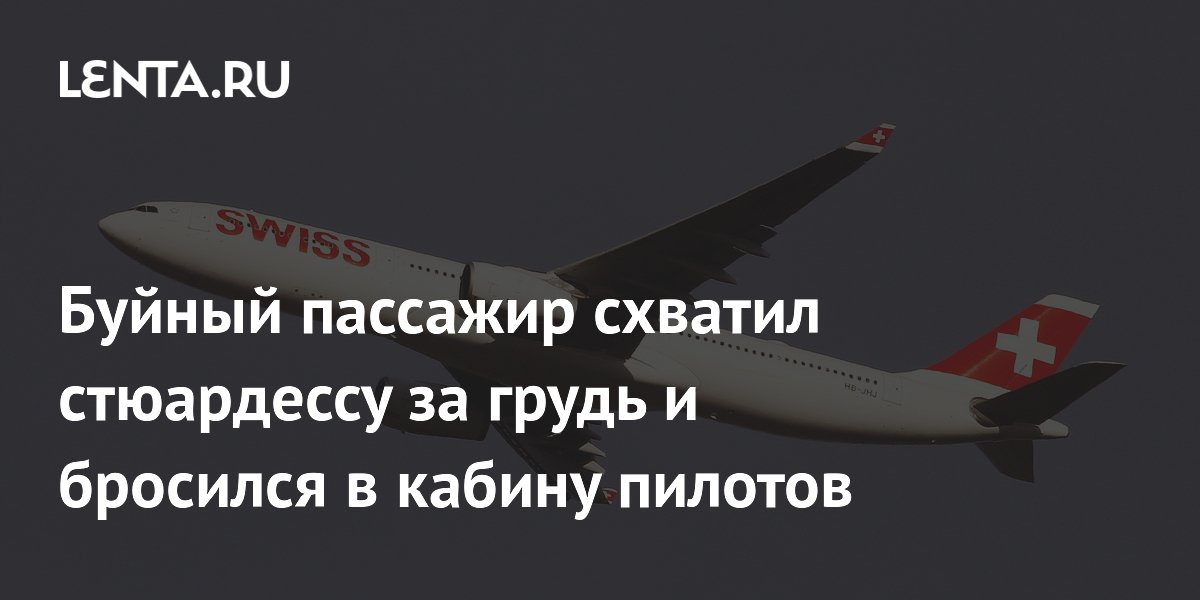 За грудь и в кабину: пассажир SWISS осужден на 10 месяцев за дебош
