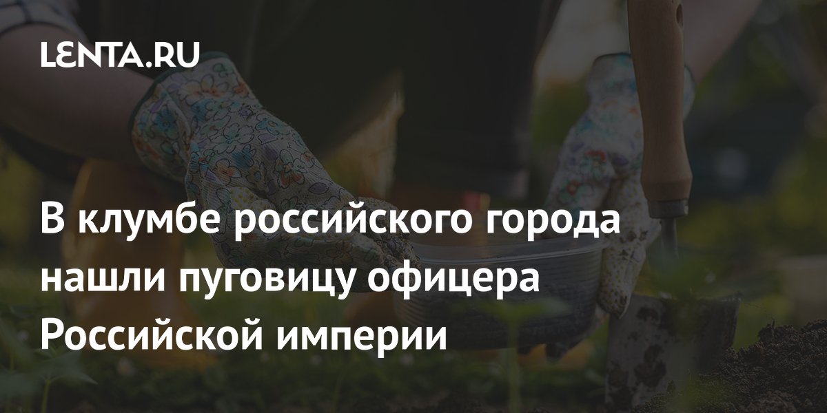 Пуговицу офицера Российской империи нашли в клумбе в Новосибирске