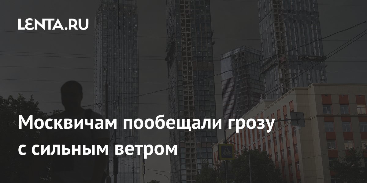 Москвичей предупредили о грозе с порывистым ветром 15 июня