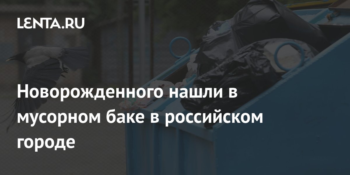 Новорожденного нашли в мусорном баке в Ростове-на-Дону