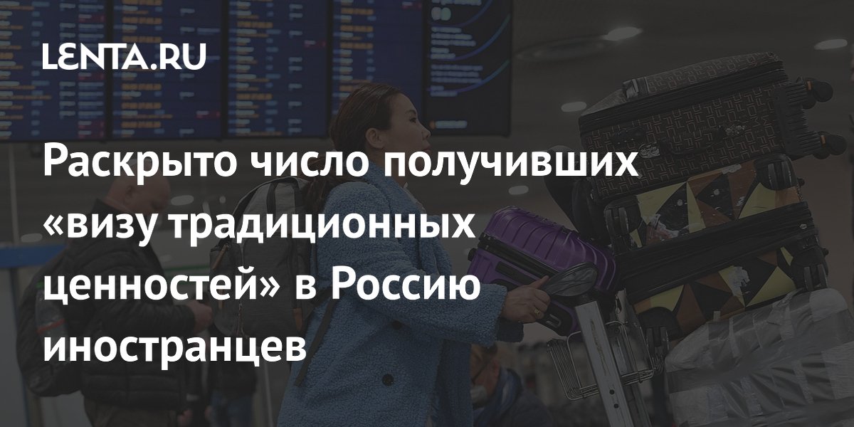 Раскрыто число получивших визу традиционных ценностей в Россию иностранцев