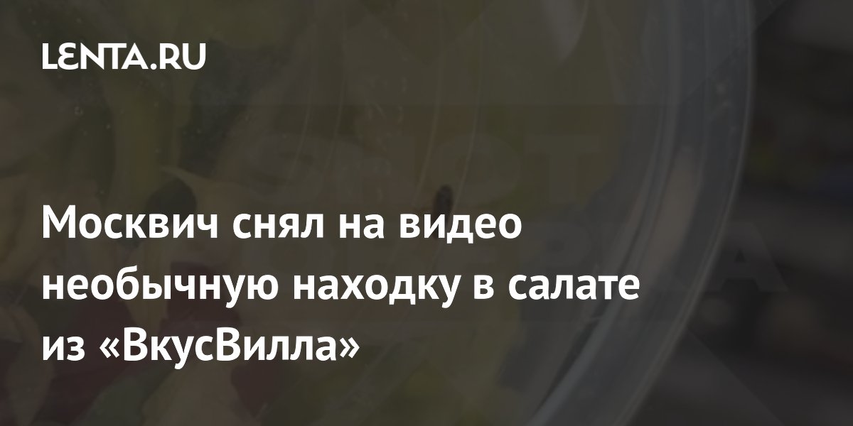 Москвич обнаружил жука в салате из «ВкусВилла» — видео Москвич обнаружил жука в салате из «ВкусВилла» — видео
