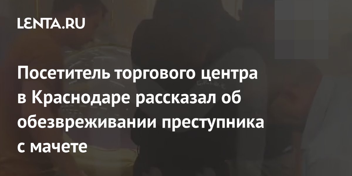 Посетитель ТЦ в Краснодаре обезвредил преступника с мачете и спас ребенка