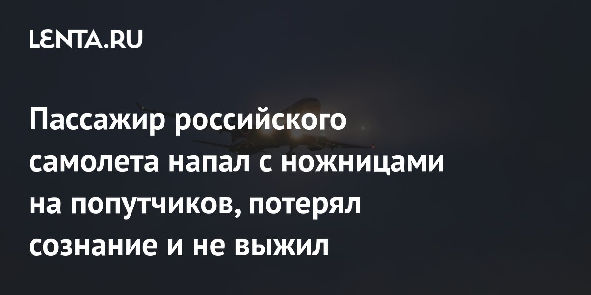 Пассажир рейса Москва — Омск напал с ножницами на попутчиков и скончался