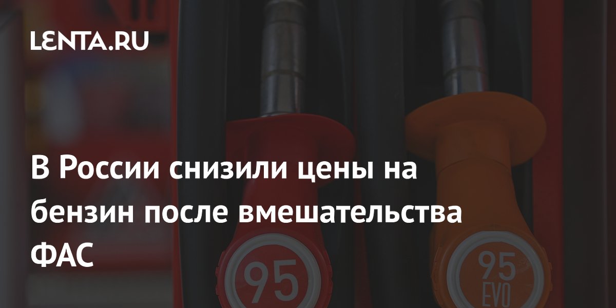 Цены на бензин в России пошли вниз после запроса ФАС к крупной сети АЗС