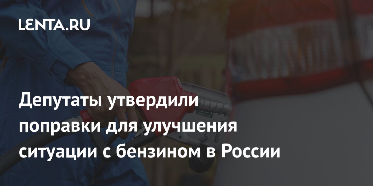Госдума утвердила поправки в Налоговый кодекс для стабилизации рынка бензина