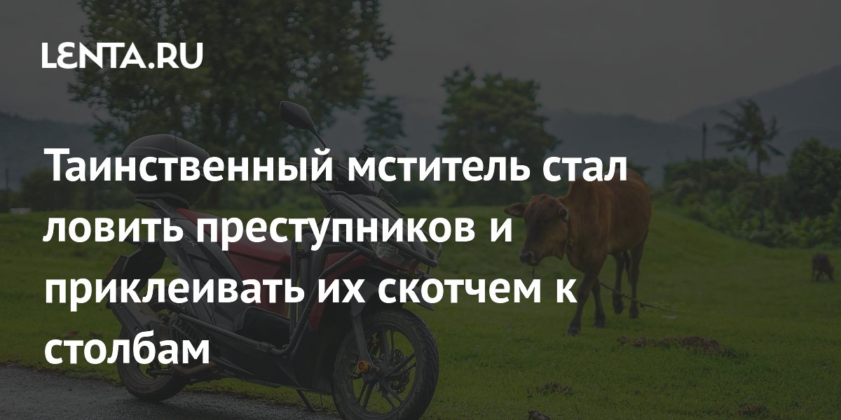 Народный мститель в Мексике приклеивает угонщиков мотоциклов скотчем к столбам Народный мститель в Мексике приклеивает угонщиков мотоциклов скотчем к столбам