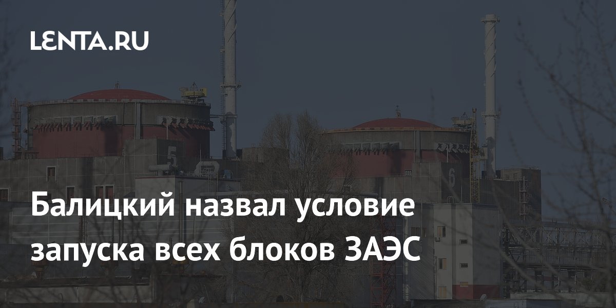 Балицкий: Запорожская АЭС заработает в полную силу только после мира