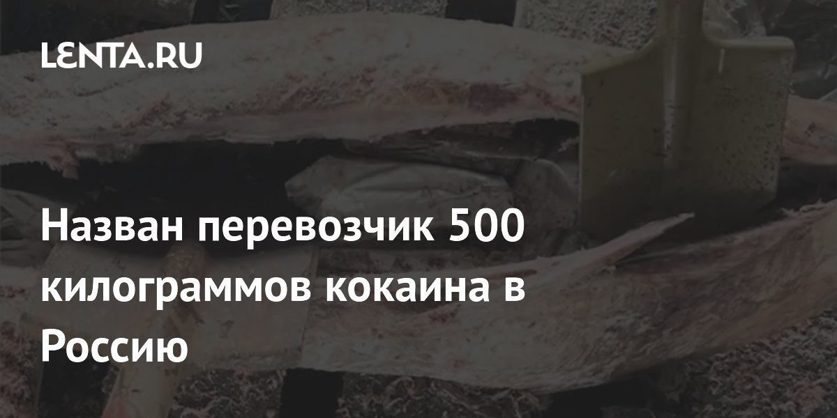 Назван перевозчик 500 кг кокаина в Россию: задержан россиянин