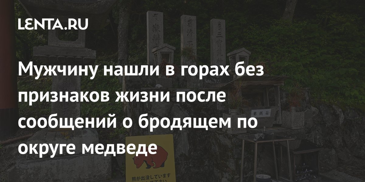 В Японии мужчина погиб при встрече с медведем в горах В Японии мужчина погиб при встрече с медведем в горах