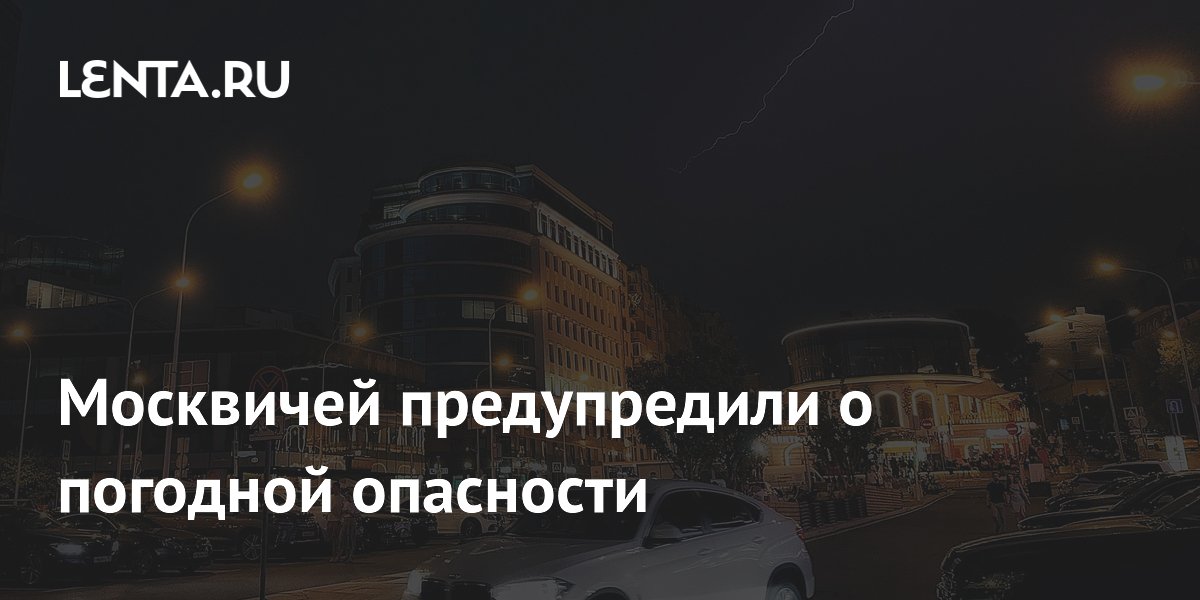 Желтый уровень опасности: в Москве ожидаются сильные ливни и грозы