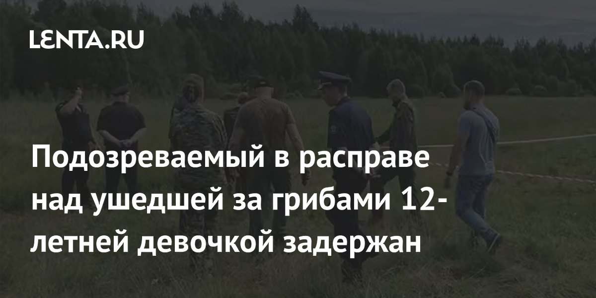 В Ленобласти задержан подозреваемый в убийстве 12-летней девочки, ушедшей за грибами