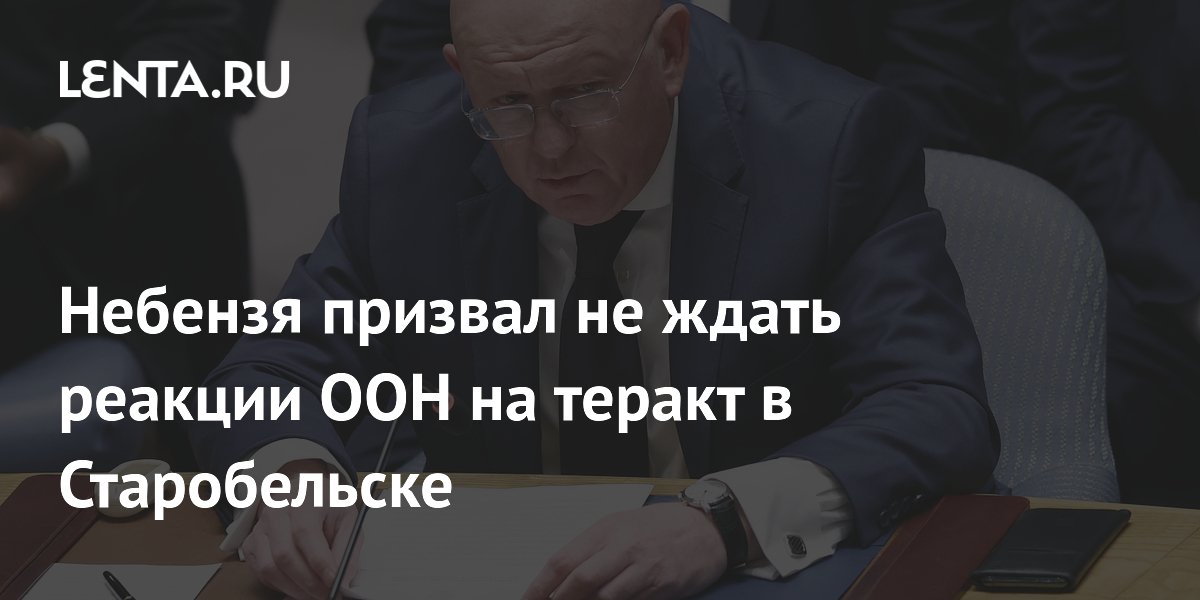 Небензя: ждать реакции ООН на теракт в Старобельске бессмысленно