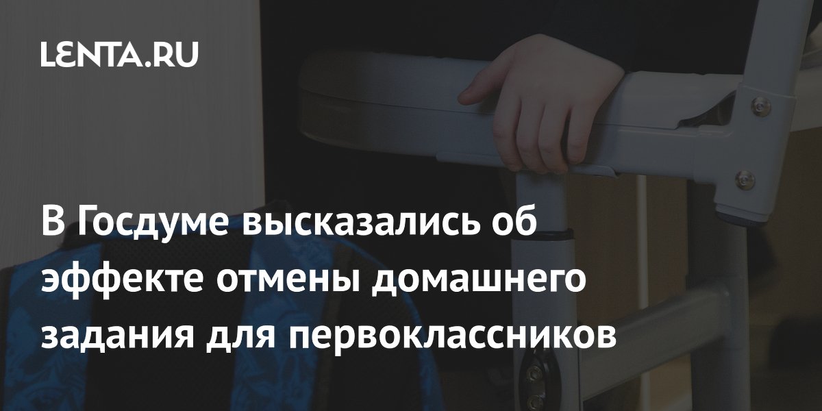 Депутат Кузьмин: отмена домашних заданий поможет первоклассникам адаптироваться