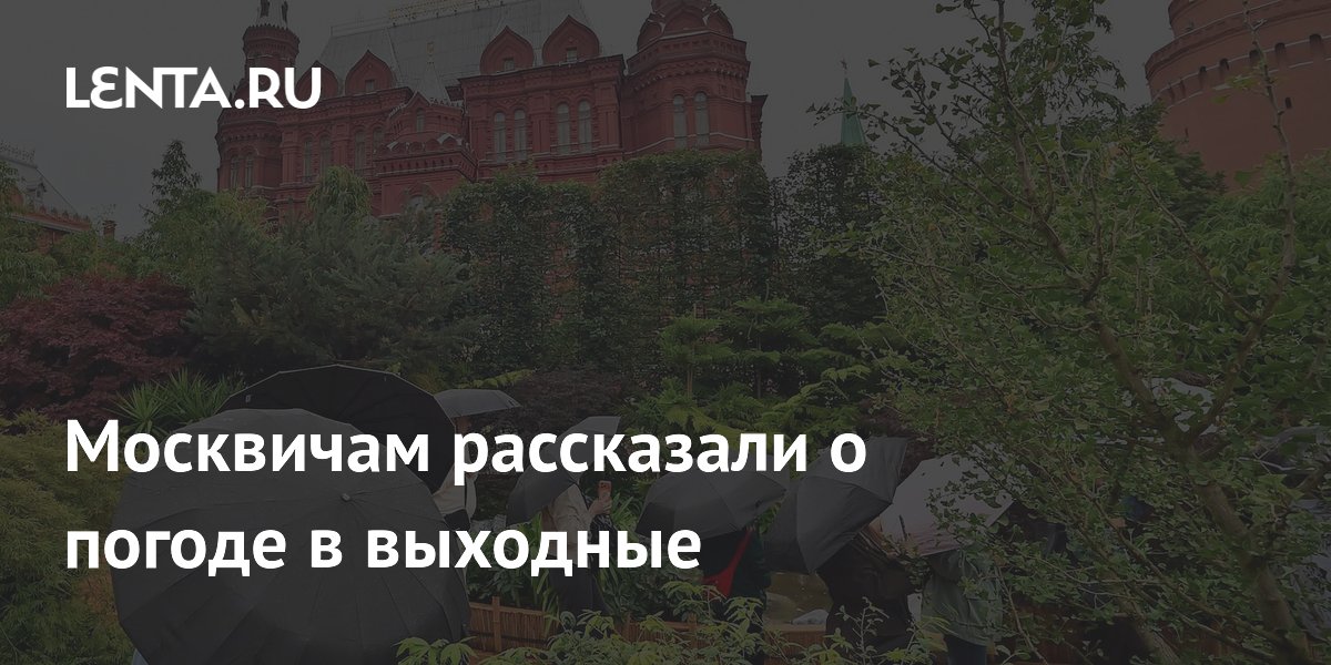 Синоптик Позднякова: москвичей ждут дождливые, но теплые выходные
