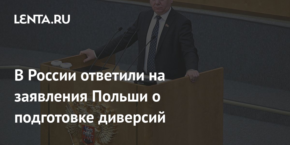 Депутат Новиков назвал дезинформацией заявления Польши о российских диверсиях