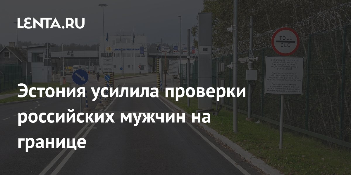 Эстония усилила проверки российских мужчин на границе из-за новых санкций ЕС