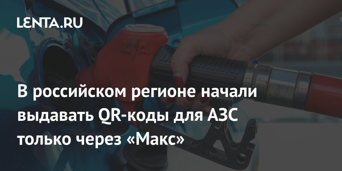 В Забайкалье начали выдавать QR-коды на бензин через мессенджер «Макс»