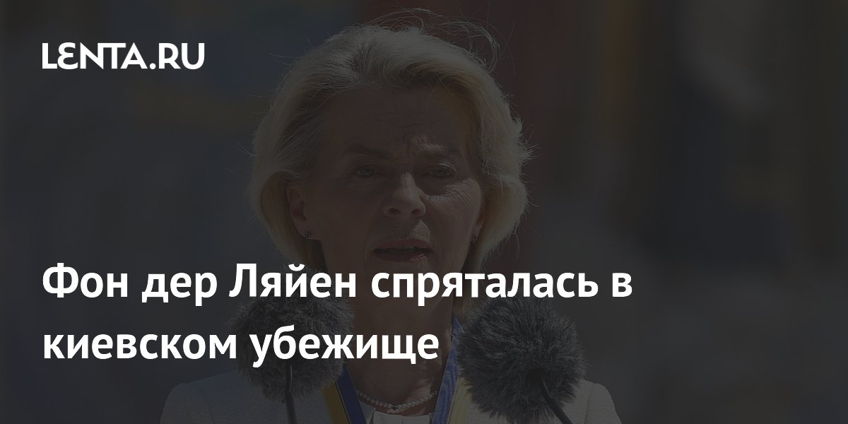Фон дер Ляйен пришлось укрыться в убежище во время визита в Киев