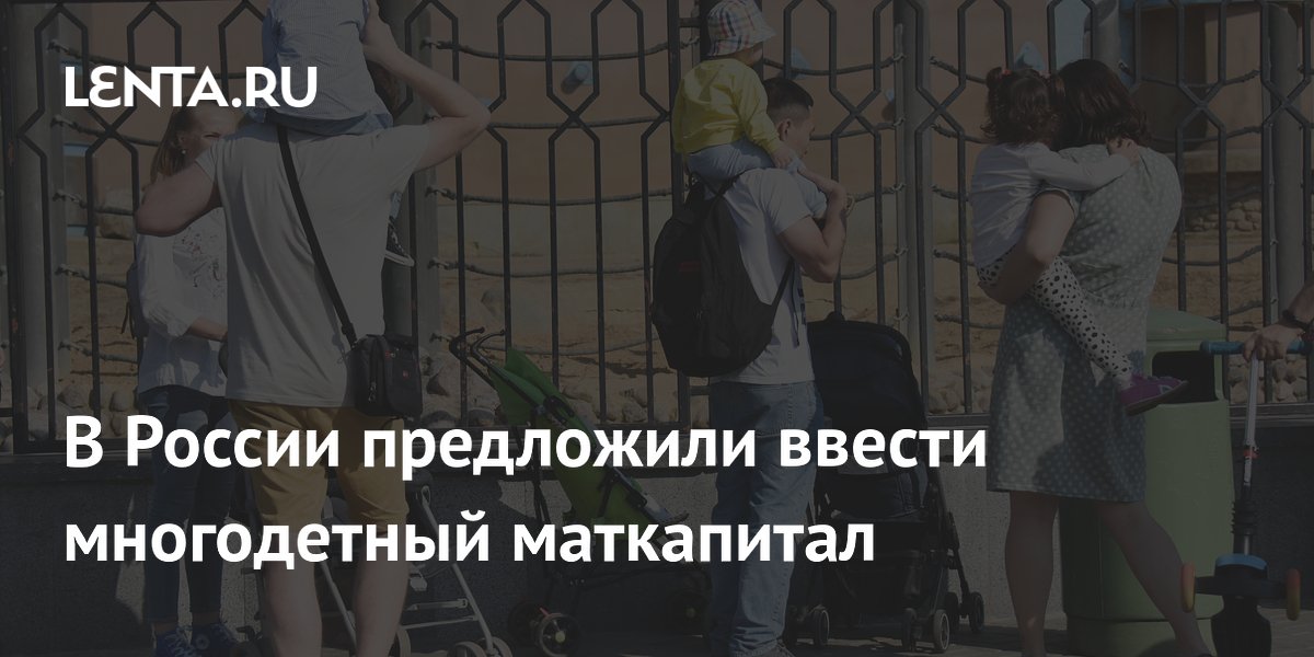 В России предложили ввести многодетный маткапитал в 1 млн рублей