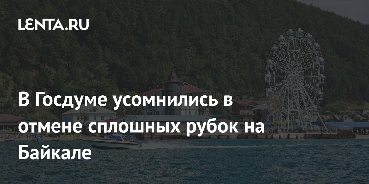 Депутат Госдумы: отмена термина «сплошные рубки» не остановит вырубку на Байкале