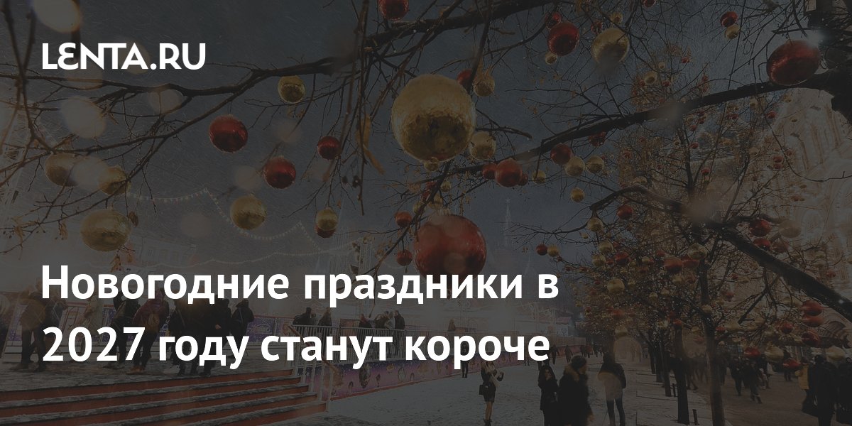 Новогодние праздники в 2027 году сократятся на один день: проект календаря
