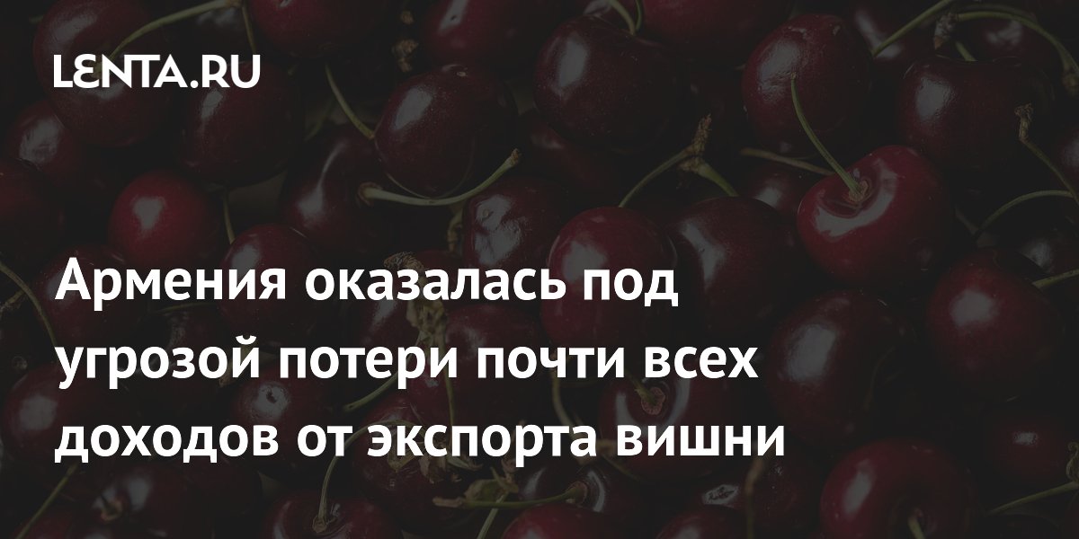 Армения под угрозой потери почти всех доходов от экспорта вишни без рынка РФ