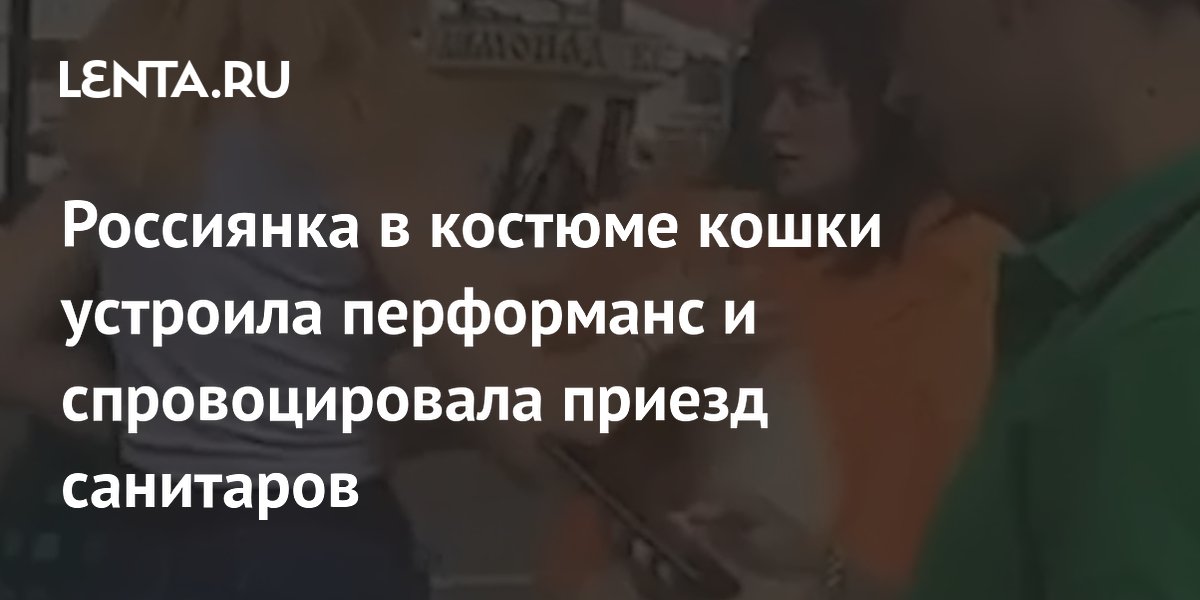 Петербурженка в костюме кошки устроила перформанс и попала к санитарам