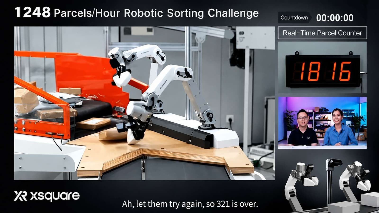 Робот X Square Robot отсортировал 1816 посылок в час — на 45% быстрее Figure AI