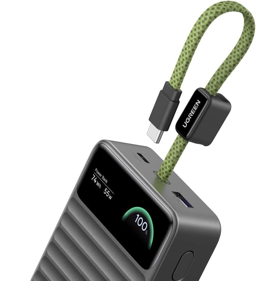 В Европе вышел Ugreen Nexode 55W Power Bank с 20 000 мАч и экраном за 70 евро