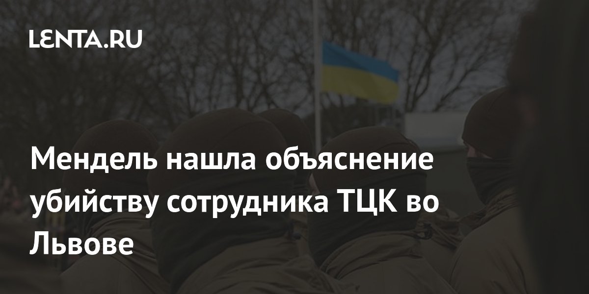 Мендель считает принудительную мобилизацию причиной убийства сотрудника ТЦК во Львове