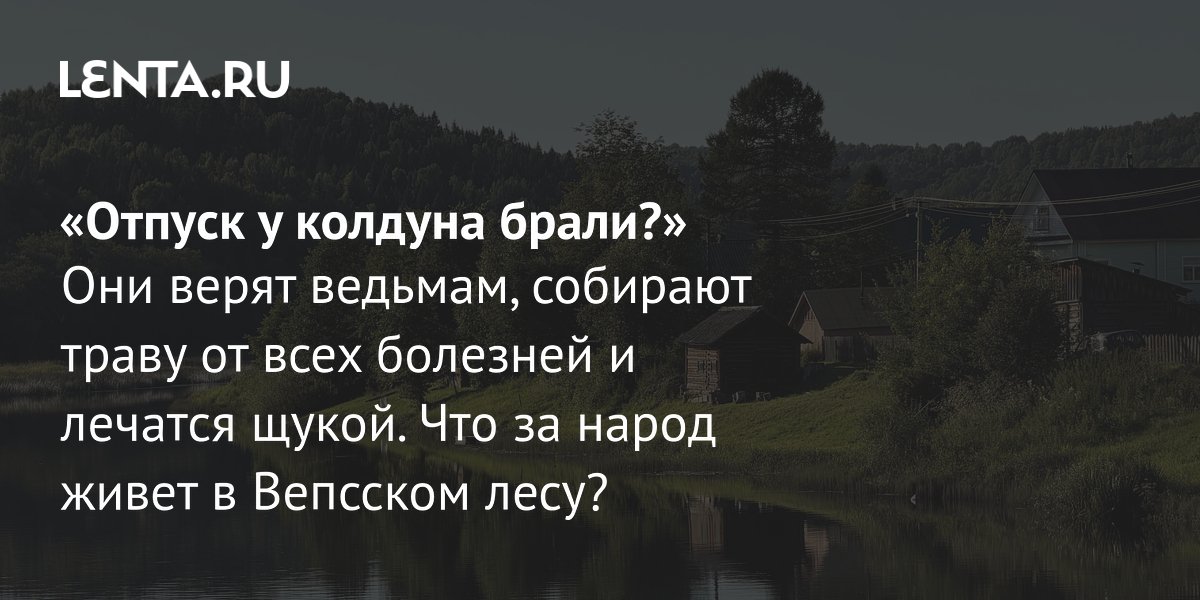 Вепсский лес: как живет народ, который верит в колдунов и лечится щукой Вепсский лес: как живет народ, который верит в колдунов и лечится щукой