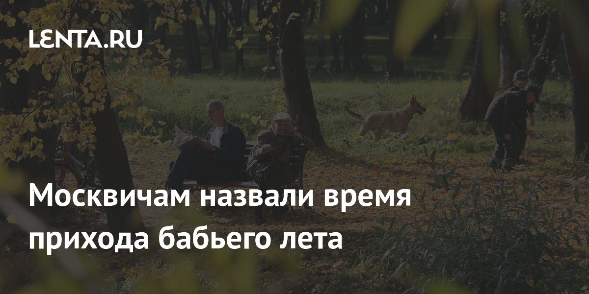 Синоптик рассказал, когда в Москву придет бабье лето