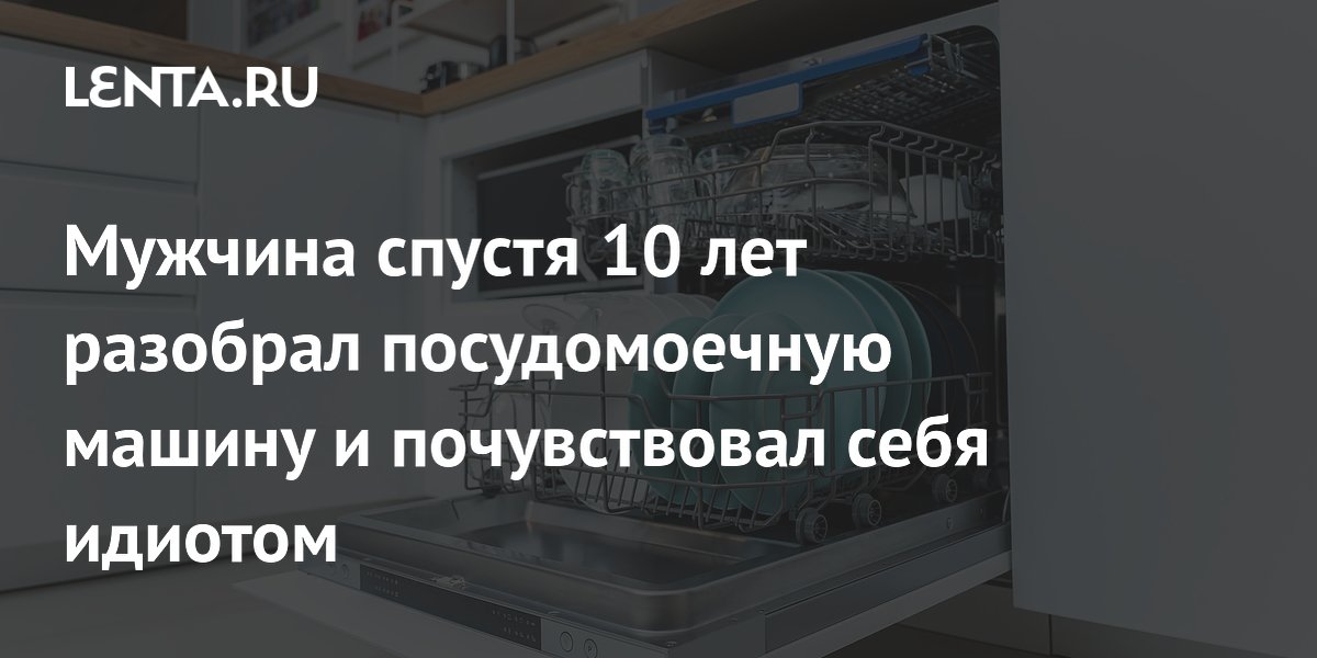 Мужчина спустя 10 лет разобрал посудомойку и нашел причину грязной посуды