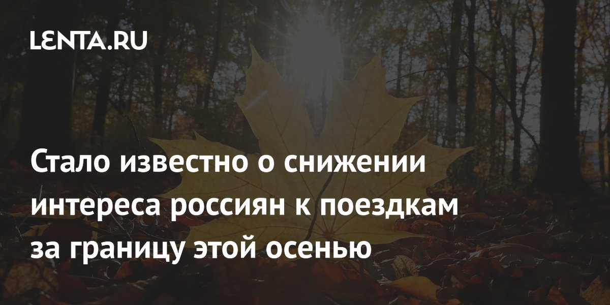 Спрос россиян на зарубежные поездки осенью упал на 20 процентов Спрос россиян на зарубежные поездки осенью упал на 20 процентов