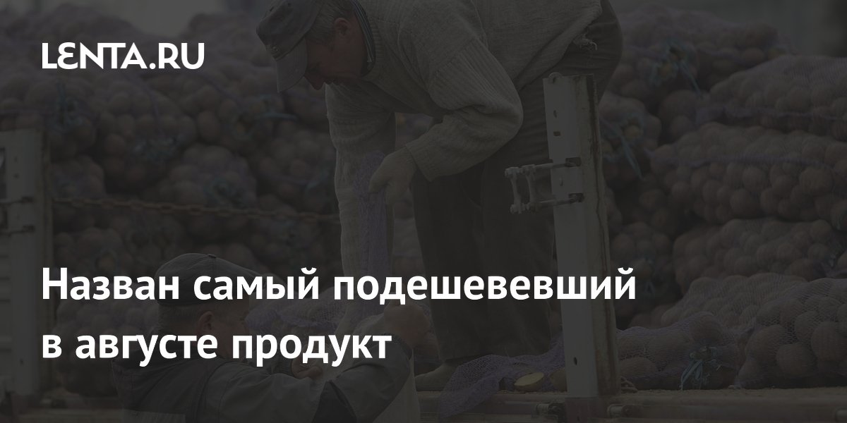 Руспродсоюз: картофель стал самым подешевевшим продуктом августа в России Руспродсоюз: картофель стал самым подешевевшим продуктом августа в России